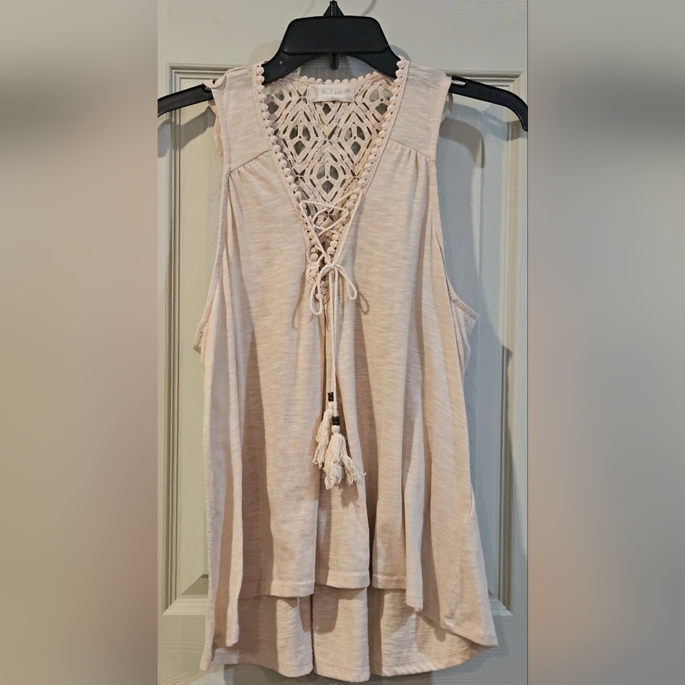 Altar'd State Tan Sleeveless Tank Top